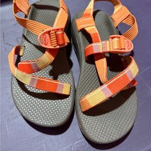 Chaco Women’s Sandals - Vibrant Orange and Gray